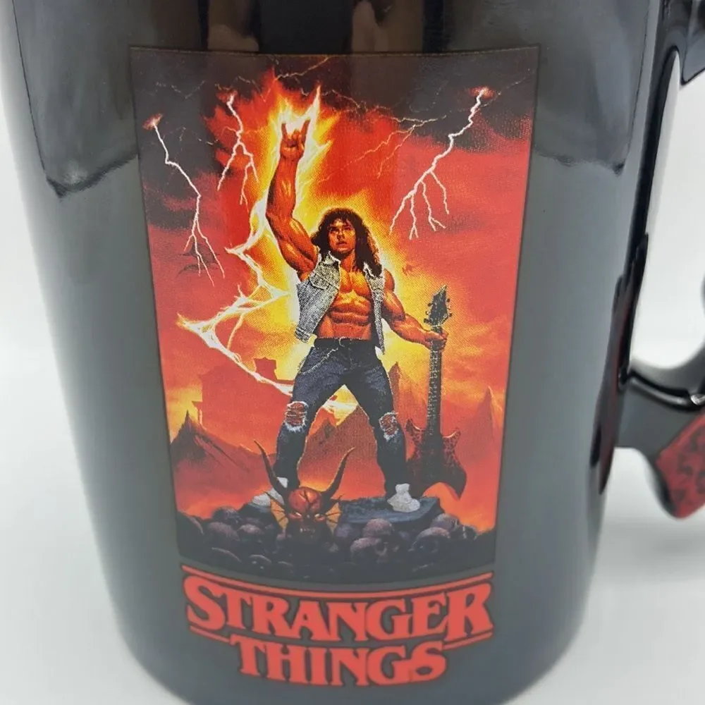 New! Netflix Stranger Things Eddie Coffee Mug with Guitar Handle